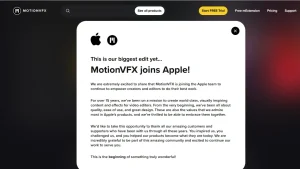 Apple ने MotionVFX खरीदी