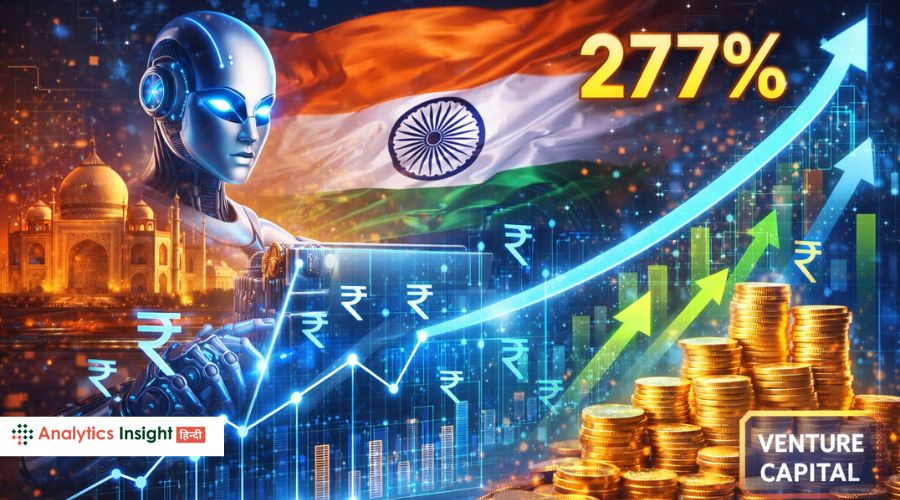 भारत में AI स्टार्टअप फंडिंग 2025 में 277% बढ़ी