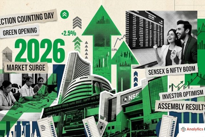 चुनावी नतीजों से शेयर बाजार में उछाल, Sensex-Nifty में उछाल