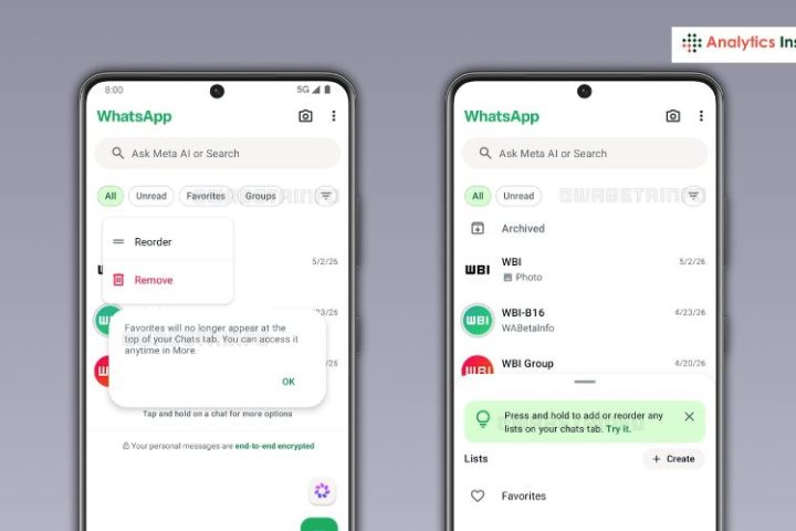 whatsapp more button chat list update redesign feature
