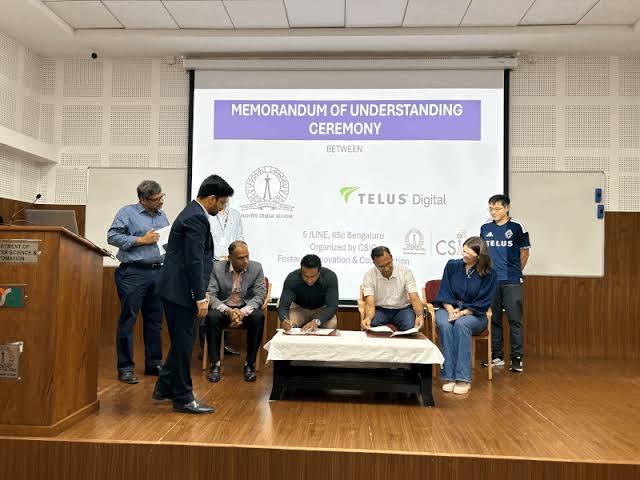 AI रिसर्च के लिए IISC और TELUS Digital ने मिलाया हाथ